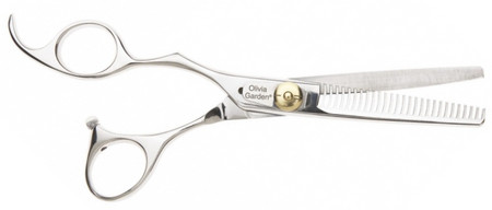 Olivia Garden Silkcut Teeth Left efilační nůžky na vlasy pro leváky