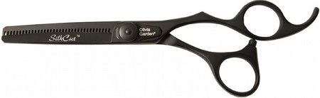 Olivia Garden SilkCut Shear Matt Black Edition profesionální efilační nůžky na vlasy