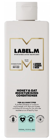 label.m Honey & Oat Moisturising Conditioner hydratační kondicinonér s výtažky z medu a ovsa