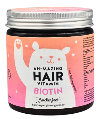 Bears with Benefits Ah-Mazing Hair Sugarfree Vitamins doplněk stravy bez cukru pro zdravé vlasy s biotinem