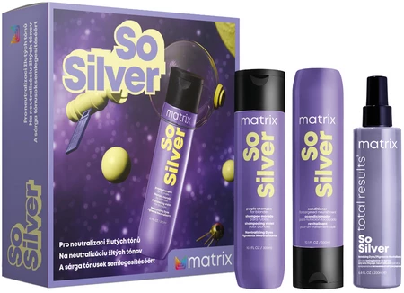 Matrix Total Results So Silver Gift Set gift set for neutralizing yellow tones