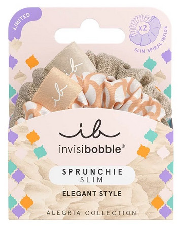 Invisibobble Sprunchie Slim Elegant Style sada látkových gumiček do vlasů