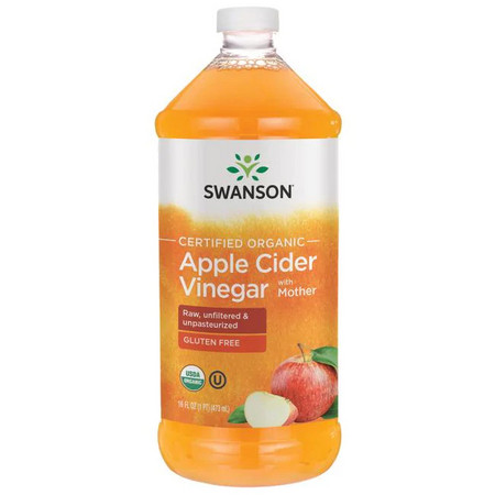 Swanson Certified Organic Apple Cider Vinegar with Mother Bio jablkový ocot