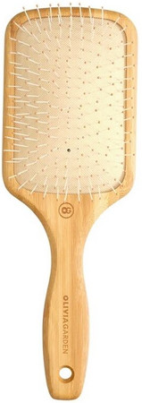 Olivia Garden Healthy Hair Paddle hranatý kartáč na vlasy z přírodního bambusu