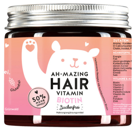 Bears with Benefits Ah-Mazing Hair Sugarfree Vitamins Vitamine für gesundes Haar mit Biotin ohne Zucker