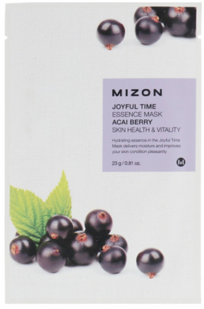 MIZON Joyful Time Essence Mask Acai Berry disposable face mask with Acai berries