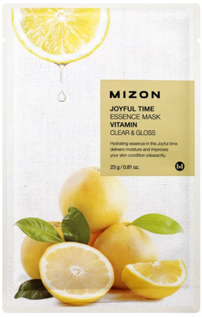 MIZON Joyful Time Essence Mask Vitamin Einweg-Gesichtsmaske mit Vitamin C