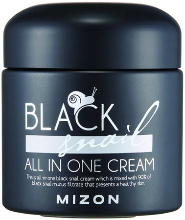 MIZON Black Snail All In One Cream Hautcreme mit Schneckenextrakt und 27 Pflanzenarten