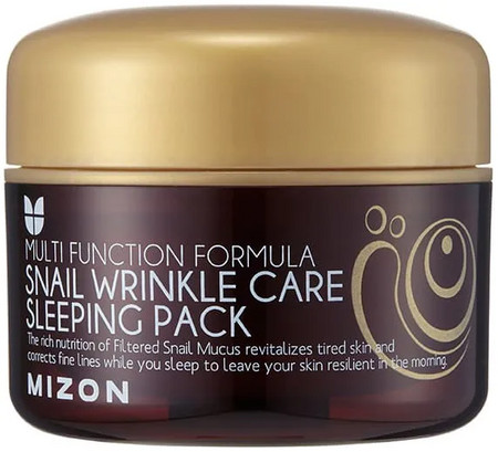 MIZON Snail Wrinkle Care Sleeping Pack noční pleťová péče se šnečím extraktem