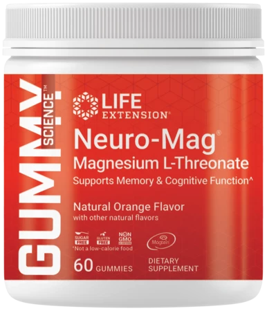 Life Extension Gummy Science™ Neuro-Mag® Nahrungsergänzungsmittel zur Unterstützung des Gedächtnisses und der kognitiven Funktionen