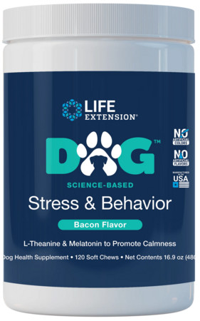 Life Extension DOG Stress & Behavior Nahrungsergänzungsmittel für Hunde zur beruhigenden Pflege