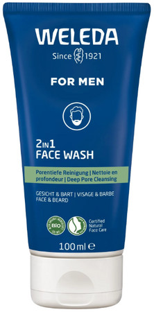 Weleda 2in1 Face Wash čistící gel na obličej a vousy