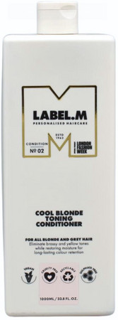label.m Cool Blonde Toning Conditioner toning conditioner for blonde and gray hair