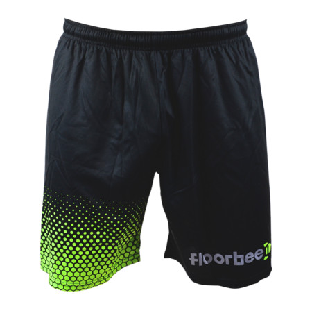 FLOORBEE Hexagon Shorts Black/Yellow Florbalové šortky