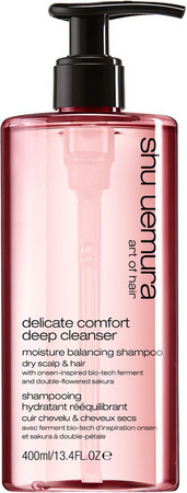 shu uemura Delicate Comfort Deep Cleanser hydratační čistící šampon pro suchou pokožku hlavy a vlasy