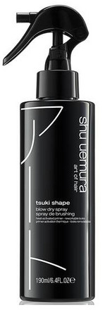 shu uemura Tsuki Shape Blow Dry Spray teplem aktivovaný sprej pro fénování