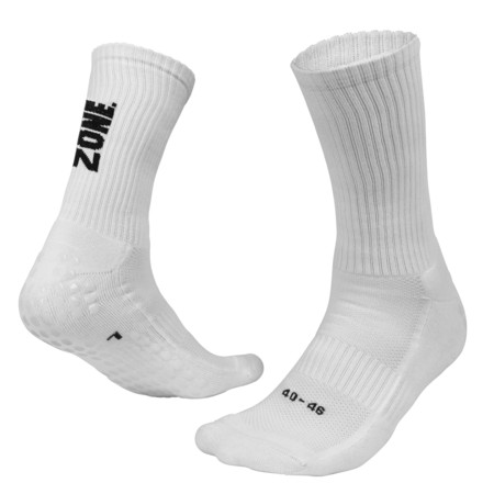 Zone floorball Grip socks INCREDIBLE white Ponožky