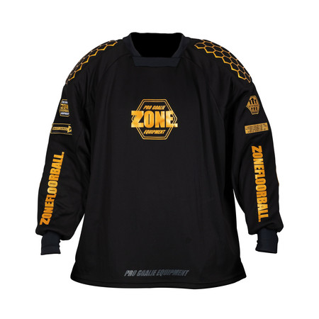 Zone floorball Goalie sweater PRO3 SUPERWIDE black/gold Goalkeeper jersey