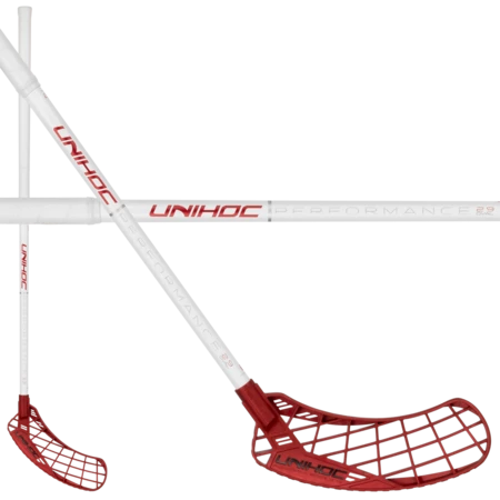 Unihoc EPIC PERFORMANCE FL 29 white/red OVAL Floorball Schläger