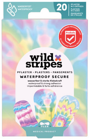 Wild Stripes Waterproof Rainbow Wasserfeste Pflaster mit Regenbogenmotiven