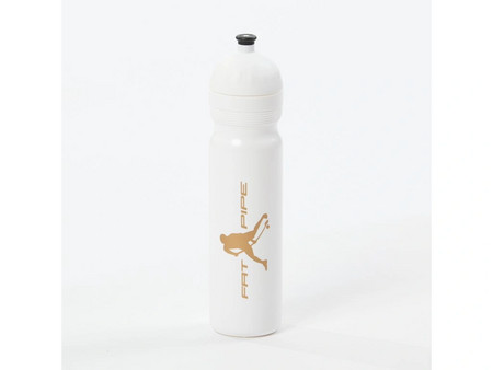 Fat Pipe Water Bottle 1L white/gold Láhev na vodu