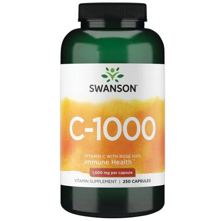 Swanson Vitamin C with Rose Hips Doplněk stravy s obsahem vitaminu C