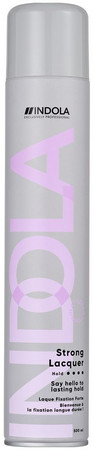Indola Finish Strong Lacquer Hold Vegan hairspray with micro-fine spray for fixation and shine