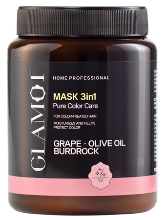Glamot Pure Color Care Mask 3in1 maska 3v1 pre farbené a chemicky ošetrené vlasy
