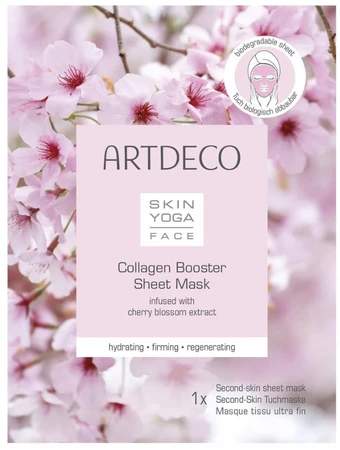 Artdeco Collagen Booster Sheet Mask regenerační pleťová maska s kolagenem a extraktem z třešňových květů