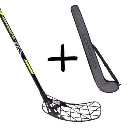 Oxdog SENSE HES 29 YL SWEOVAL MBC + Stickbag Set floorball stick with bag