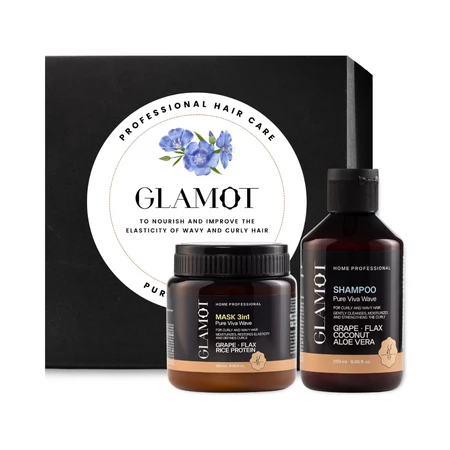 Glamot Pure Viva Wave Set dárkový set pro péči o kudrnaté a vlnité vlasy