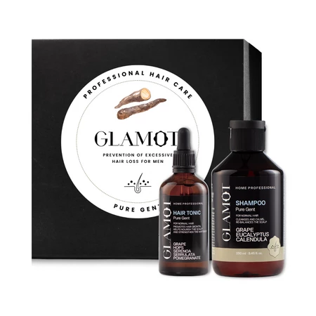 Glamot Pure Gent Set Geschenkset zur Pflege von dünner werdendem Haar für Männer