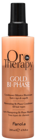 Fanola OroTherapy Gold Bi-Phase Conditioner rozjasňující dvoufázový kondicionér pro všechny typy vlasů