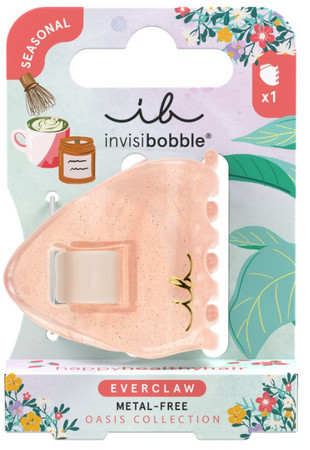 Invisibobble Oasis Everclaw S Coral Crush kleiner, metallfreier Haarclip