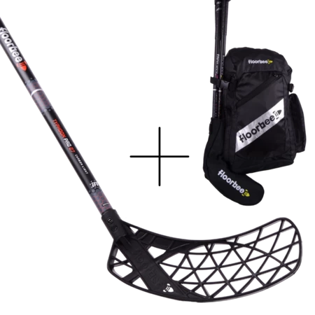 FLOORBEE TYPHOON PRO 27 Carbon Light + Backpack Set Unihockeyschläger mit Tasche