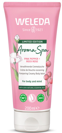 Weleda Aroma Spa Shower Gel shower gel with rose and pink pepper scent
