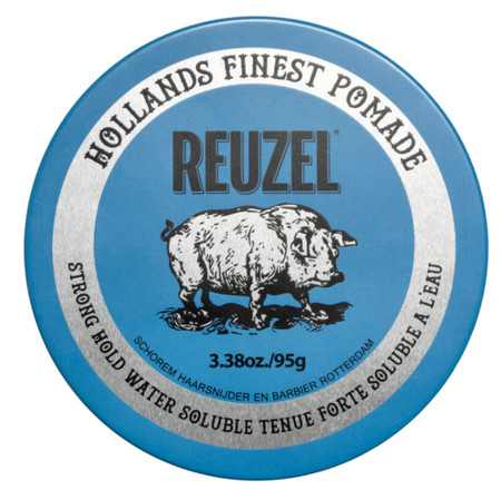Reuzel Blue Pomade Water Soluble Strong Hold Pomade with Strong Hold and Shine
