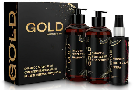Brazil Keratin Gold Luxury Gift Set Pflegeset für trockenes und geschwächtes Haar