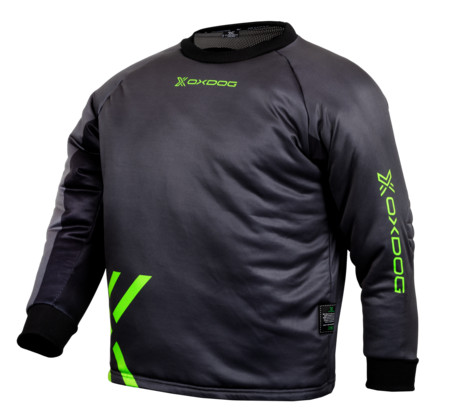 Oxdog X2 GOALIE SHIRT JR Black/Green Torwart Trikot