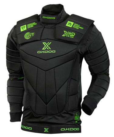 Oxdog X2 GOALIE PROTECTION SHIRT Black/Green Goalie vest