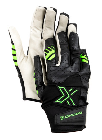 Oxdog X2 SKIN SR GOALIE GLOVE Black/Green Goalie gloves