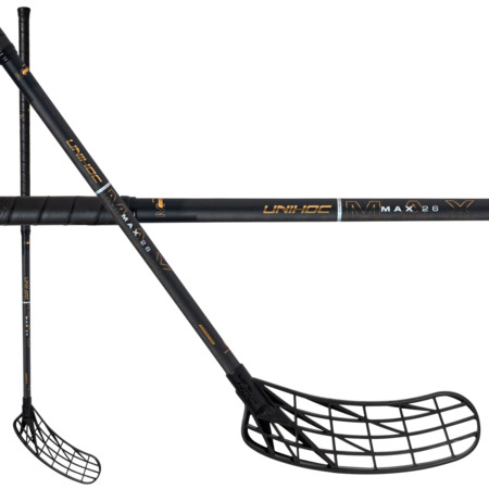 Unihoc UNILITE MAX TI 26 black/gold SLIM Floorball Schläger