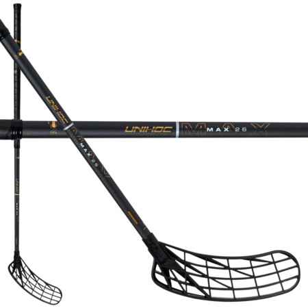 Unihoc UNILITE MAX TI 26 black/gold OVAL Floorball Schläger