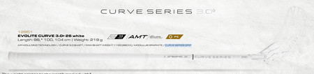 Unihoc EVOLITE CURVE 3.0º 26 white Floorball stick