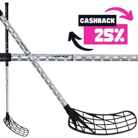 Unihoc UNILITE CARBSKIN TITAN 29 silver SLIM Floorball stick