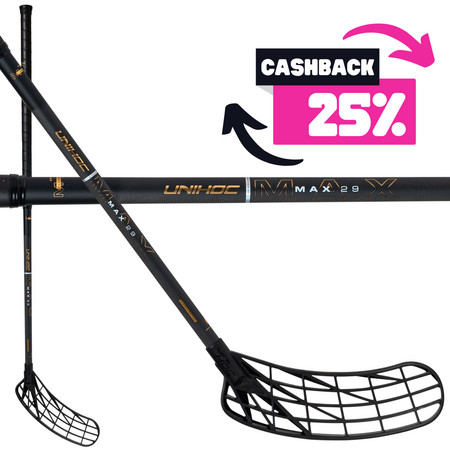 Unihoc UNILITE MAX TI 29 black/gold CLASSIC Floorball stick