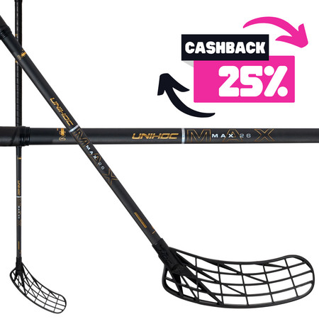 Unihoc UNILITE MAX TI 26 black/gold CLASSIC Floorball stick