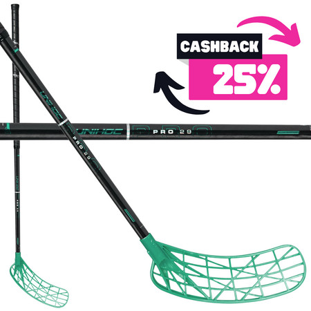 Unihoc EVOLITE PRO FL 29 black/turq SLIM Floorball stick