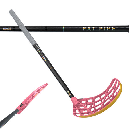 Fat Pipe RAW CONCEPT 29 LOW KICK CTRL SLICKS FH2 SHRIMP PINK Floorball stick