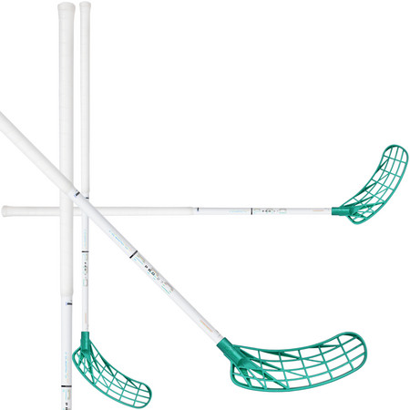 Unihoc UNILITE PRO 27 white/turq CLASSIC Floorball stick
